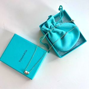Small Sterling Tiffany Bean Necklace